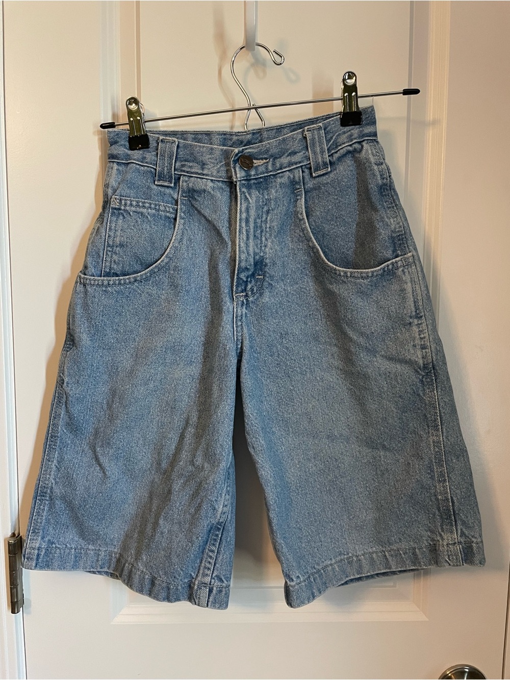 Vintage Boys Riders Raylz Long Denim Shorts Jorts Deep Pockets Skater Boy Shorts